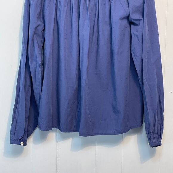 New Universal Thread Womens Blouse XS Blue V Neck Long Sleeve Lightweight Boho - Picture 6 of 13